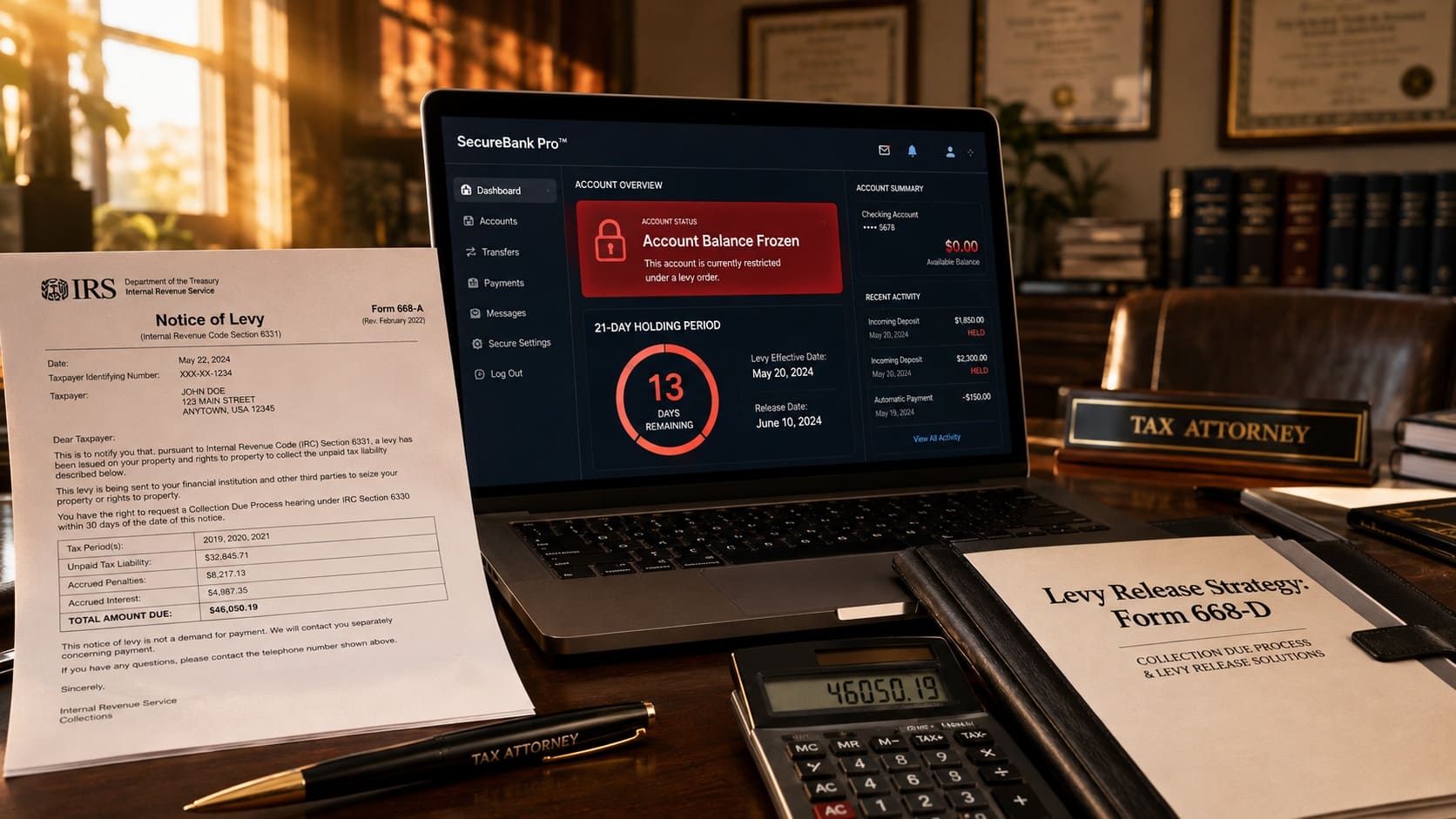 The Anatomy of an IRS Bank Levy: Timelines, Rights, and Release Strategies