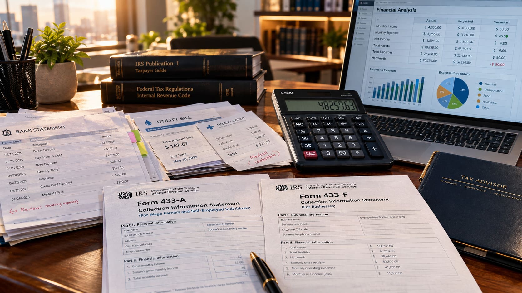 Why You Shouldn’t Round Your Expenses on IRS Form 433-A or 433-F?