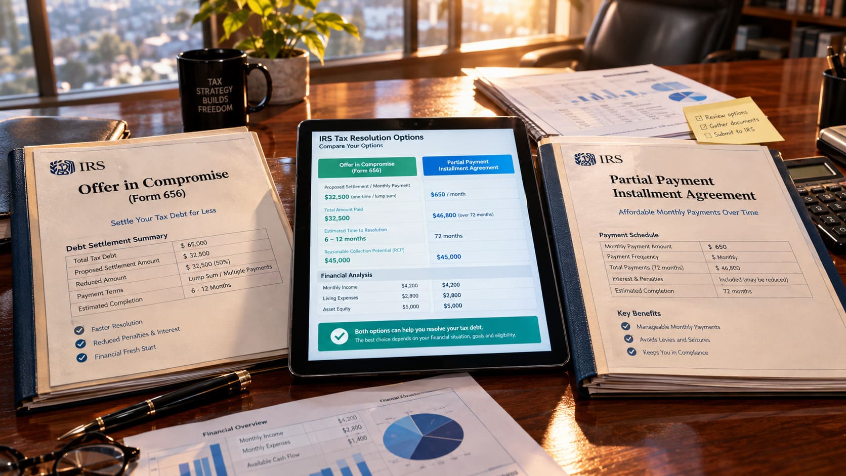 IRS Offer in Compromise vs. Partial Payment Installment Agreement: Which Fits Your Debt?